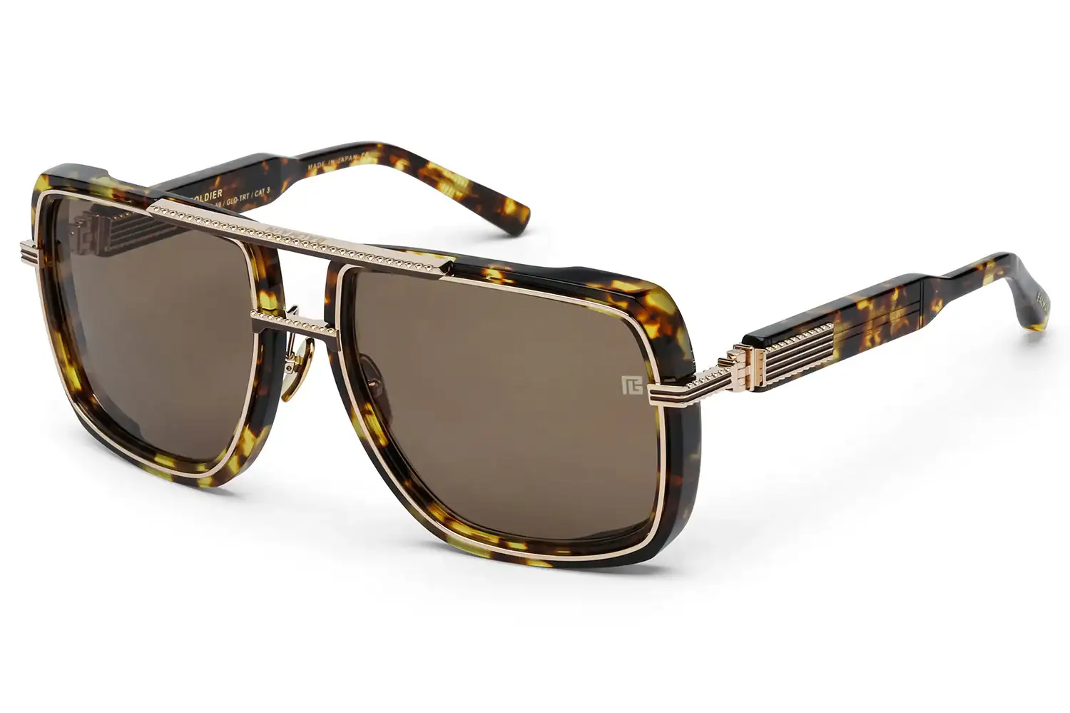 Солнцезащитные очки BALMAIN SOLDIER BPS-160D-59 GLD-TRT (59-21)