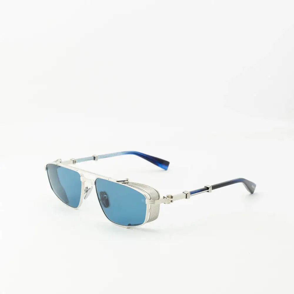 Солнцезащитные очки BALMAIN BRIGADE-V BPS-142F-56 SLV-BLU (56-18)