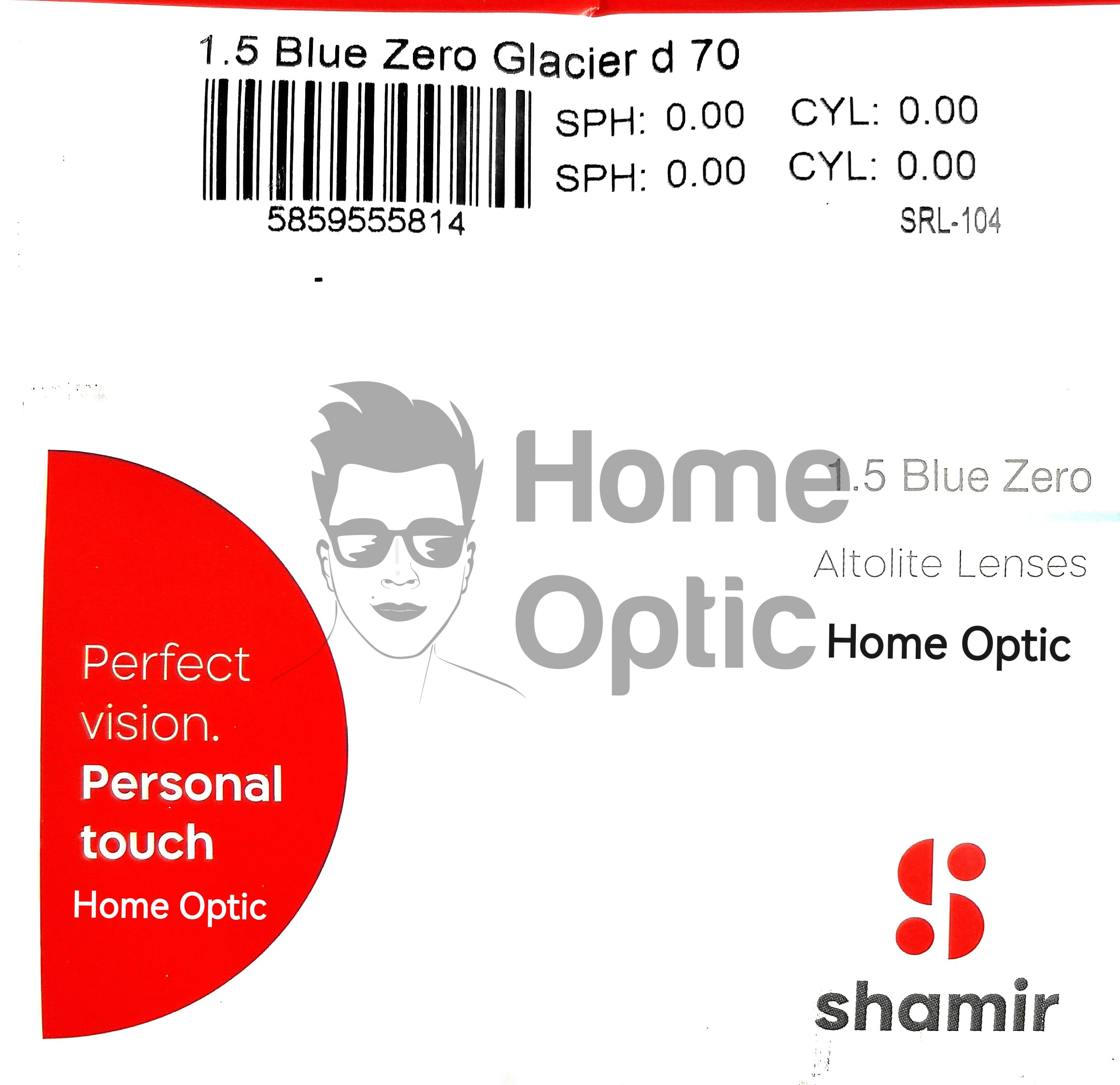 Линза SHAMIR Altolite 1.50 Blue Zero Glacier