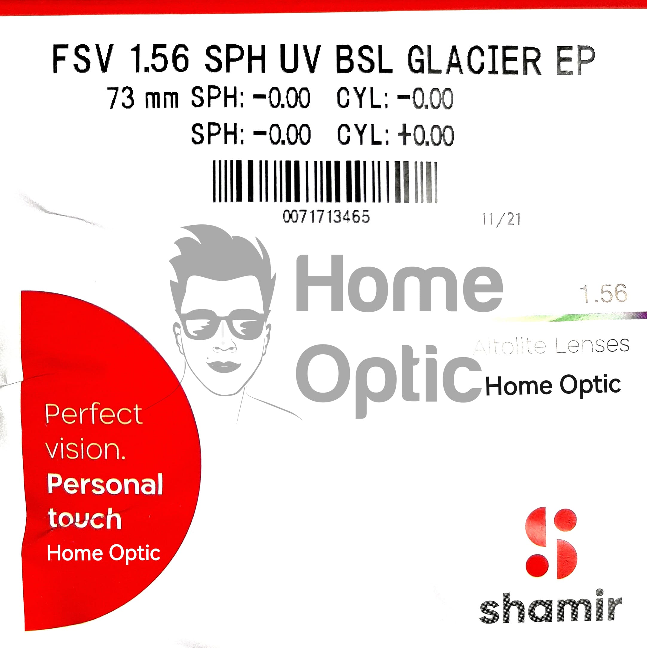 Линза SHAMIR Altolite 1.56 Glacier Blue-Shield