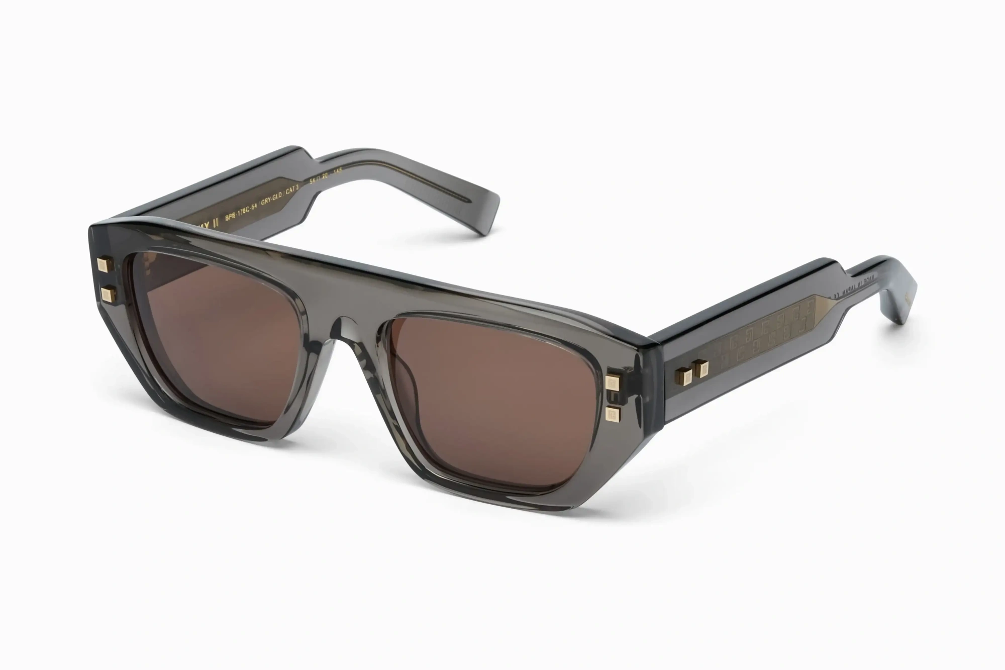 Солнцезащитные очки BALMAIN B-ARMY II BPS-176C-54 GRY-GLD (54-20)